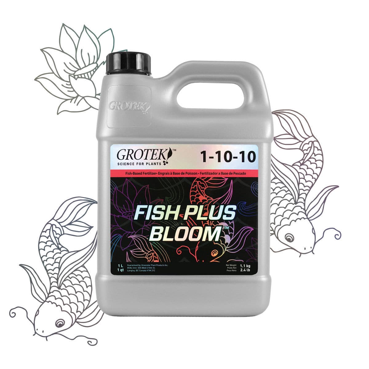 Fertilizante Mineral Fish Plus Bloom Grotek Npk L Quido Para