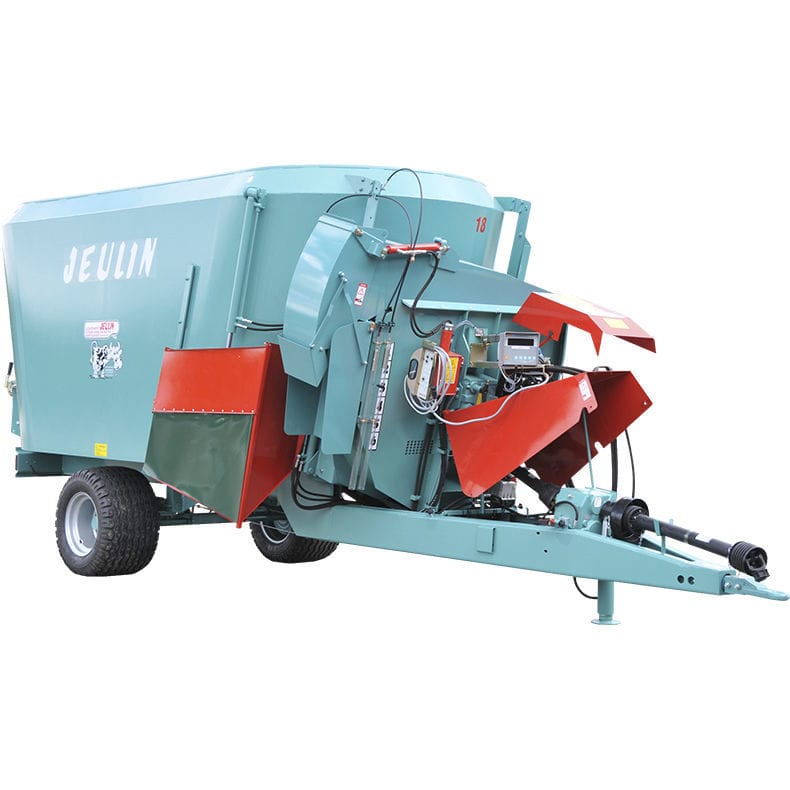 Vertical Mixing Wagon Aeromel Jeulin Trailed Side Discharge