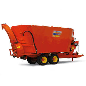 vertical mixing wagon / trailed / 2-auger / with weighing system