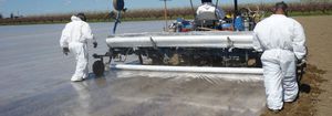 soil cover film / for soil disinfection / UV-resistant / chemical-resistant