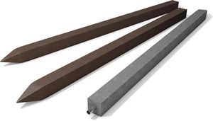 fence post / concrete / pasture / square