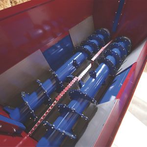 horizontal mixing wagon / trailed / with weighing system / 2-auger