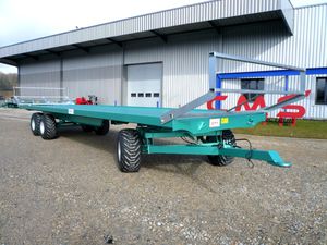 flatbed trailer / 3-axle / for bale