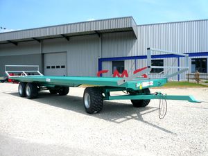 flatbed trailer / 3-axle / for bale