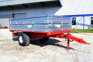 drop-side trailer / single-axle / agricultural / tipping