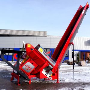 circular sawmill / vertical / stationary / with belt conveyor