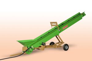 firewood conveyor / belt / mobile / inclined