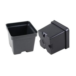 plastic pot / square / black / reusable