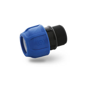 irrigation fitting / polypropylene / compression / male