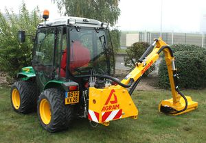 rear-mount reach mower / front-mount / flail / PTO-driven