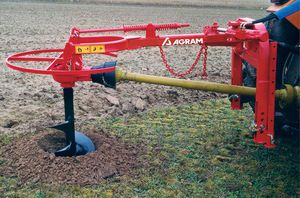 3-point hitch earth auger / hydraulic / tractor-mounted
