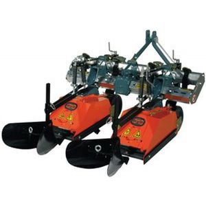 tractor-mounted row crop cultivator