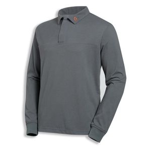 work polo shirt / cotton / long