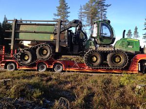 flatbed trailer / 3-axle / forestry