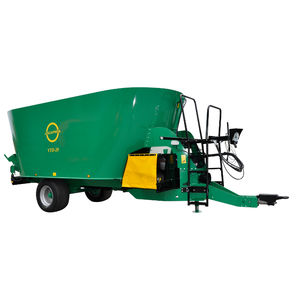 vertical mixer / trailed / 2-auger / with weighing system