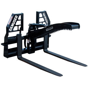pallet fork / 2-tine / with hydraulic adjustment / with center grab