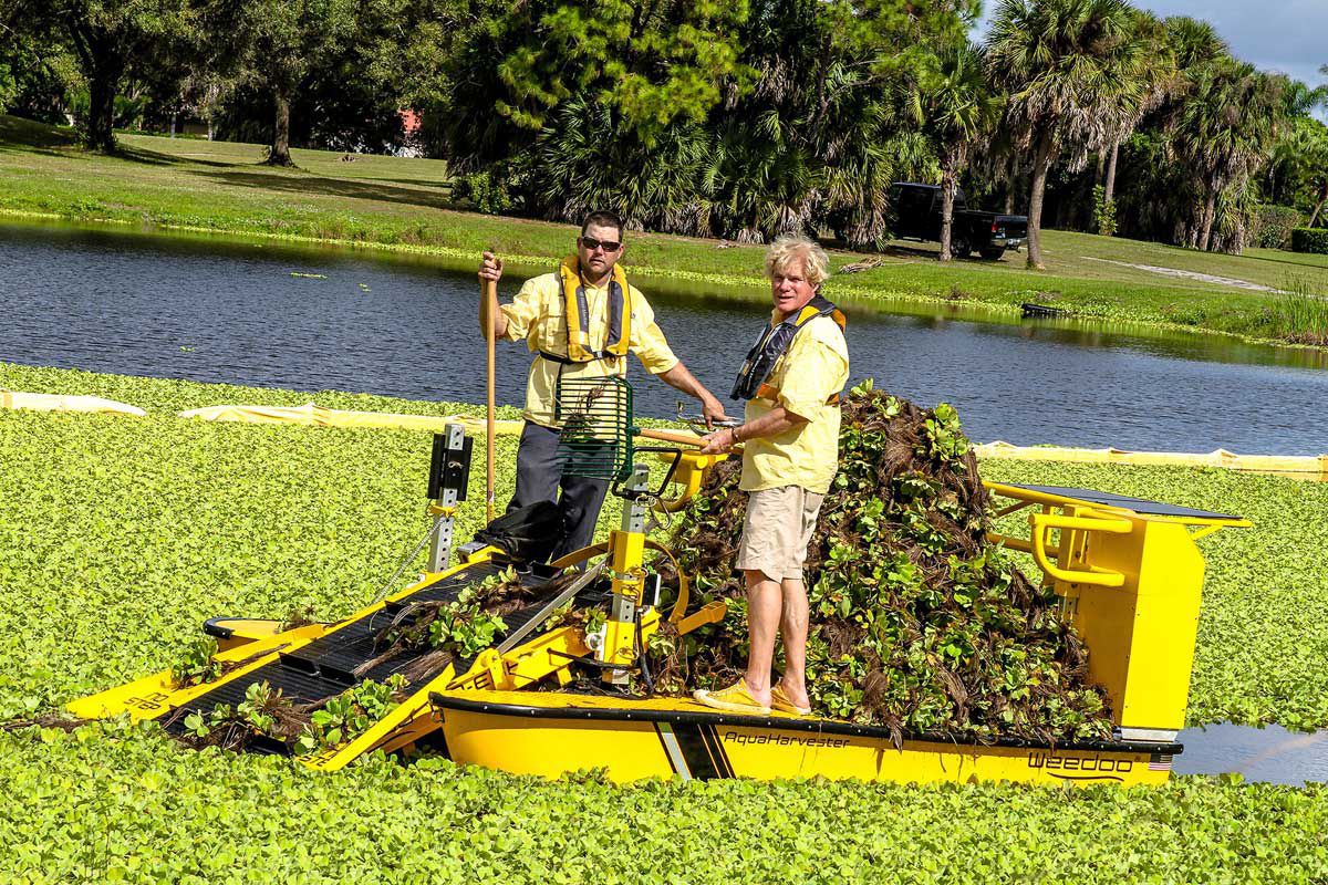 Algen Harvester Aquaharvester Weedoo Boot algen harvester aquaharvester