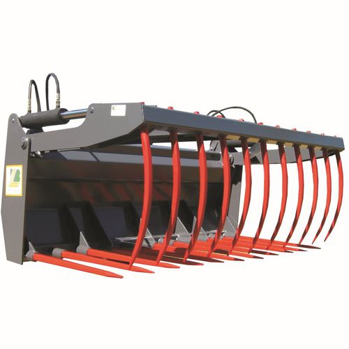 Mistgabel - D45-D46 Silage fork with grapple - Bressel und Lade Maschinenbau GmbH - mit Hydraulikregelung / mit Haltearm / traktormontiert