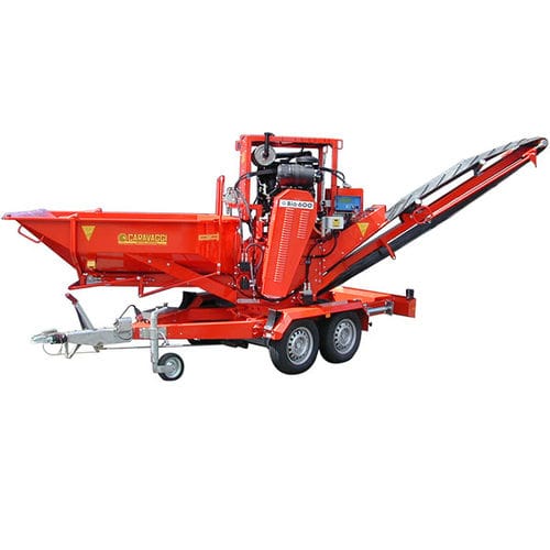 Angehängter Häcksler - BIO 600 - CARAVAGGI Srl - elektrisch / mit Verbrennungsmotor / Zapfwellen