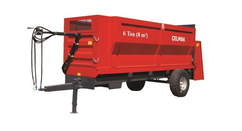 Kippanhänger - 6 Tonne 8 m³ Solid manure trailer - Celmak Agriculture Machinery - zum Kippen / einachsig / Landwirtschaft
