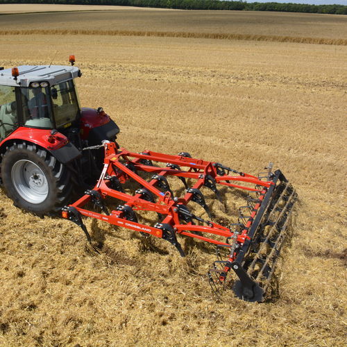 Angebauter Grubber - Crossland series - GREGOIRE BESSON - mit Dreipunktanbau / mit Rolle / mit festen Zähnen