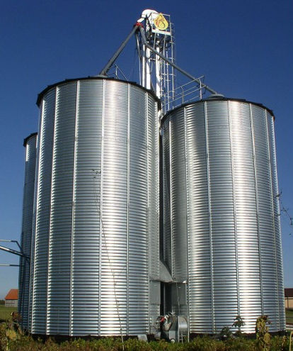 Runder Silo - HIMEL Maschinen GmbH & Co. KG - für Getreide / Stahl / Trichter