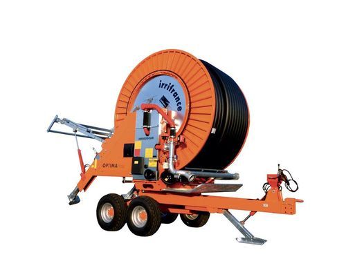 Traktormontierter Bewässerungs-Aufwickler - OPTIMA 1027 Boggie - IRRIFRANCE - mit Turbinenantrieb / mit Abpumpsystem