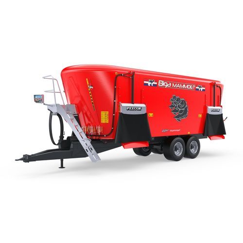Vertikaler Futtermischwagen - Biga Mammoet Future series - Peeters Group - gezogen / mit seitlicher Entladung / 3-Schnecken