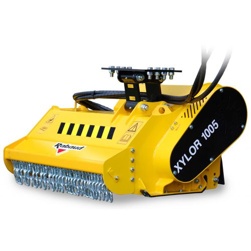 Angebautes horizontales Mulchgerät - XYLOR PE series - RABAUD - Hammer / für Forstwirtschaft / mit 16 Hämmern