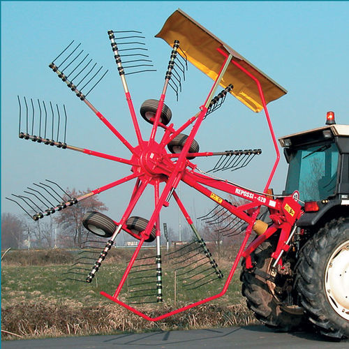 Kreiselschwader - 420/11TR - Repossi macchine agricole s.r.l. - mit seitlicher Ablage / einrotorig