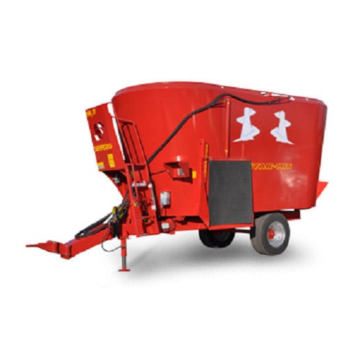 Vertikaler Mischer - VM2 SL series - SUPERTINO SRL - gezogen / mit seitlicher Entladung / 2-Schnecken