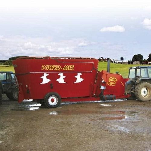Vertikaler Mischer - POWER MIX Turbine - SUPERTINO SRL - gezogen / mit seitlicher Entladung / 2-Schnecken