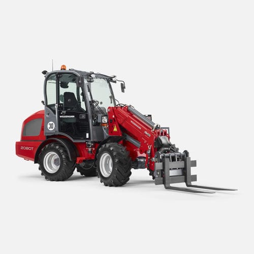 Teleskopischer Lader - 2080T - Weidemann - mit Gummireifen / kompakt / mit Kabine