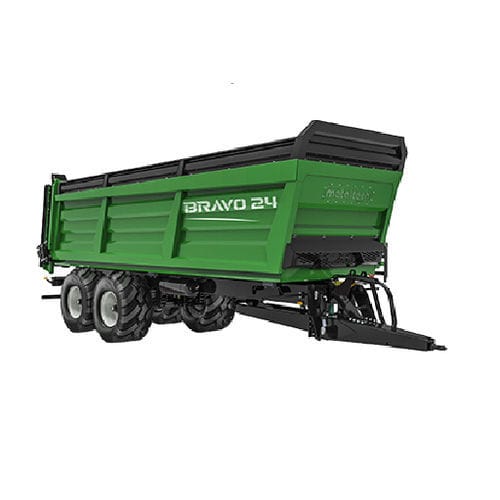 Gezogener Stalldungstreuer - BRAVO 24 - METALTECH - mit senkrechtem Streuer / Tandem