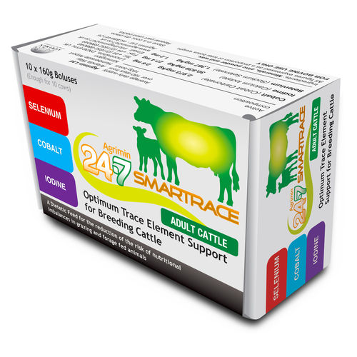 Bolus / der Ernährung - Smartrace® Adult - Agrimin Ltd. - für Rinder / zum Ausgleich von Mangelerscheinungen / organisch