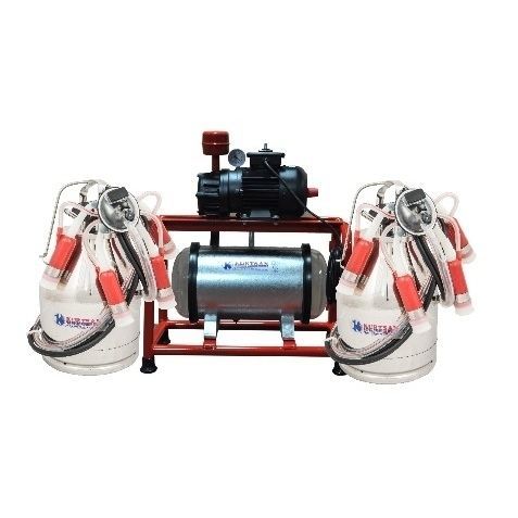 Melkmaschine für Kühe - KM04093 - Kurtsan Tarim End. Mak. San. ve Tic. Ltd. Sti. - 2 / mit Elektromotor / festinstalliert