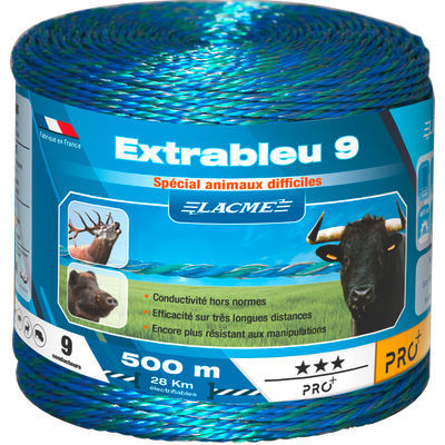PE-Draht - Extrableu 9 - LACME - für Tiergehege / mit Stromabnehmer aus Stahl