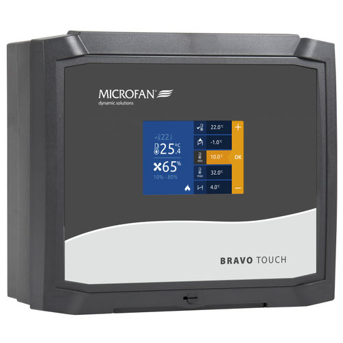 Stall-Klimacontroller - BRAVO TOUCH - MICROFAN B.V - Temperatur / Feuchtigkeit / mit Touchscreen