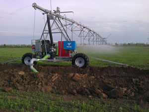 Grabenzufuhr-Bewässerungsrampe - Valley Irrigation - mit 2 Rädern