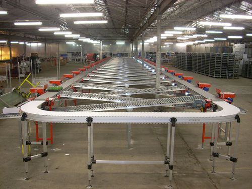 Anzuchtplatten-Förderer - FL’EX Delivery system for trays - Flier Systems - Band