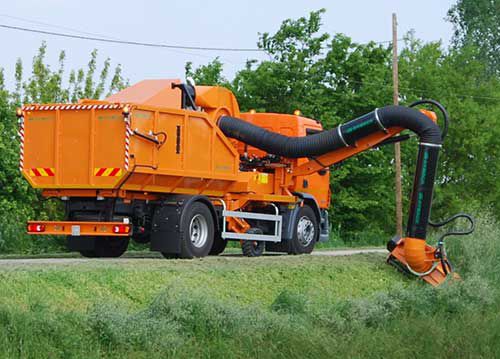 Angebautes horizontales Mulchgerät - Cyclone AC - Hymach srl - für Straßenränder / hydraulisch / mit Auffangwanne