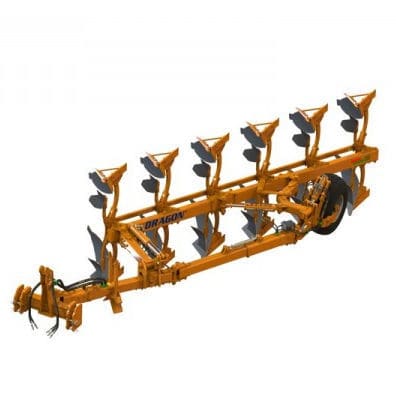 Pflug mit Tülle -  DRAGON W - 6 - Moro Aratri - aufgesattelt / 1 - 10 Zinken / 11 - 20 Zinken