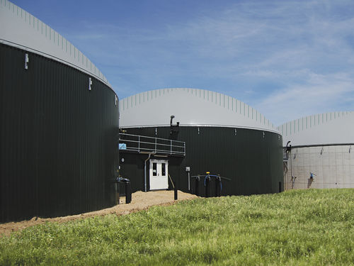 Blockheizkraftwerk mit Gaslagerung - Flexstore - PlanET Biogaz France