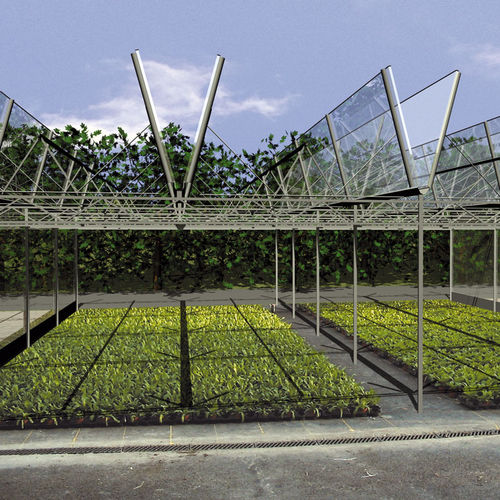 Venlo-Gewächshaus - OPENAIR - CMF project - Kunststoff / mit Rinne