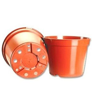 Kunststoff-Pflanztopf - Y series - CEP Agriculture - rund / schwarz / Terrakotta-Optik