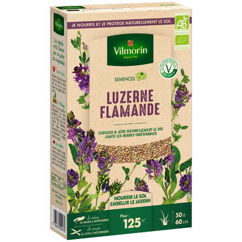 Luzerne-Viehfutter - Flamande  - Vilmorin Jardin (Vilmorin Garden/ VDB) - Stickstoff-Wiederherstellung / Bodenstrukturierung / für Tiernahrung