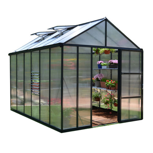 Einkuppeliges Gewächshaus - Glory™ - Poly-Tex Inc - für Hobbygärten / Glas / Aluminiumstruktur