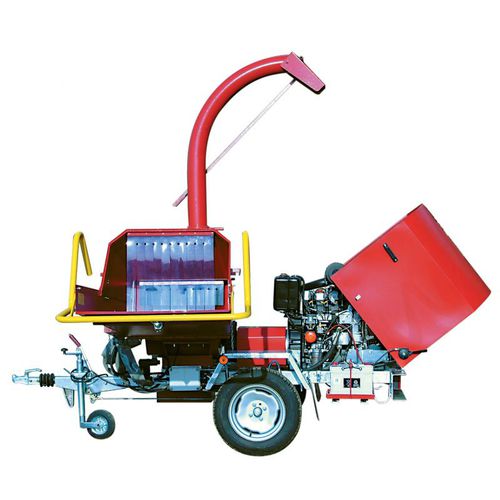Anhänger-Holzhäcksler - Bio 300/29 - PMP di Olgiati Giuseppe - dieselbetrieben / mit hydraulischem Einzug