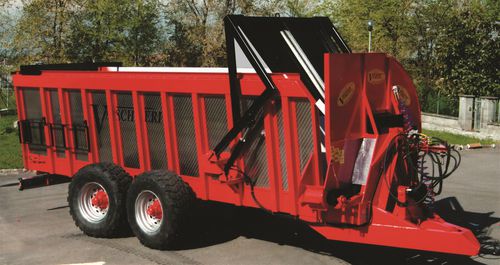 Gezogener Stalldungstreuer - L/140 G - VASCHIERI LORENZO Srl - mit senkrechtem Streuer / Tandem