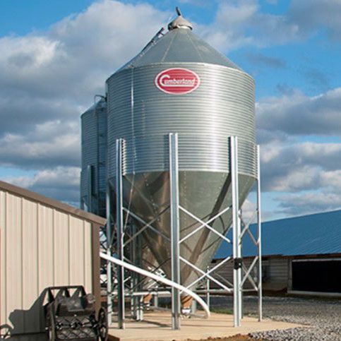 Silo für Tiernahrung - CUMBERLAND - Metall / mit konischem Boden